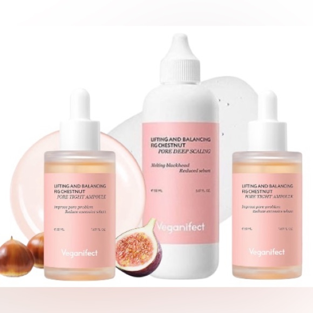 3pcs NEW Veganifect Skincare Product Bundle Pore Deep Scaling Pore Tightening